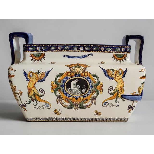 19th Century Gien Earthenware Planter For Sale - Image 10 of 11