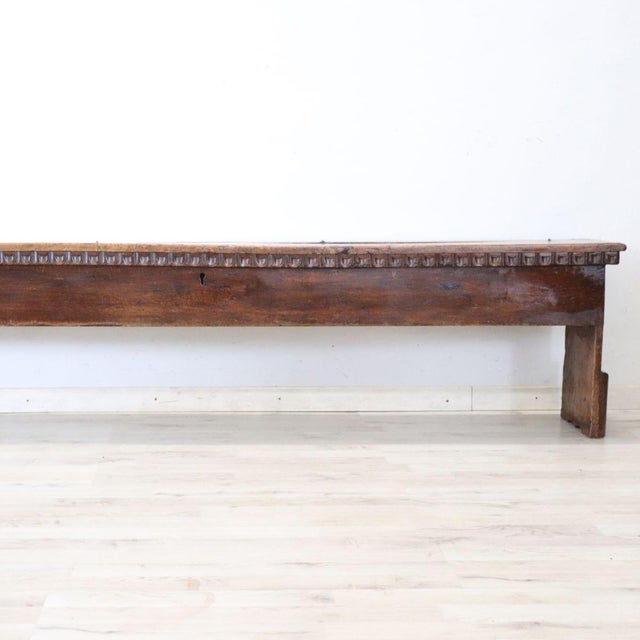 Antique Walnut Long Bench For Sale - Image 15 of 18