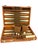 A wonderfully stylish vintage backgammon set housed in a compact leatherette and felt covered travel case. The handsome...