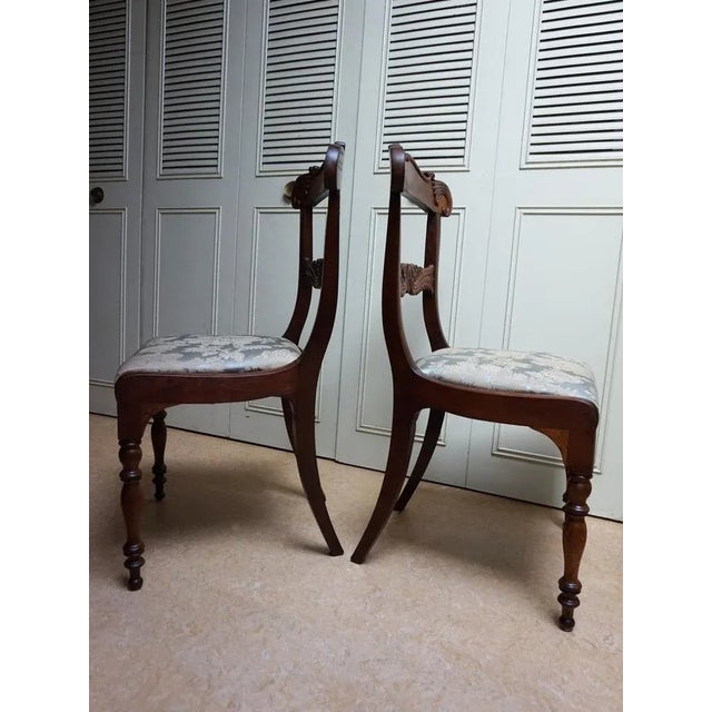 Set of 19th Century Regency Mahogany Cornucopia Dining Chairs For Sale - Image 5 of 12