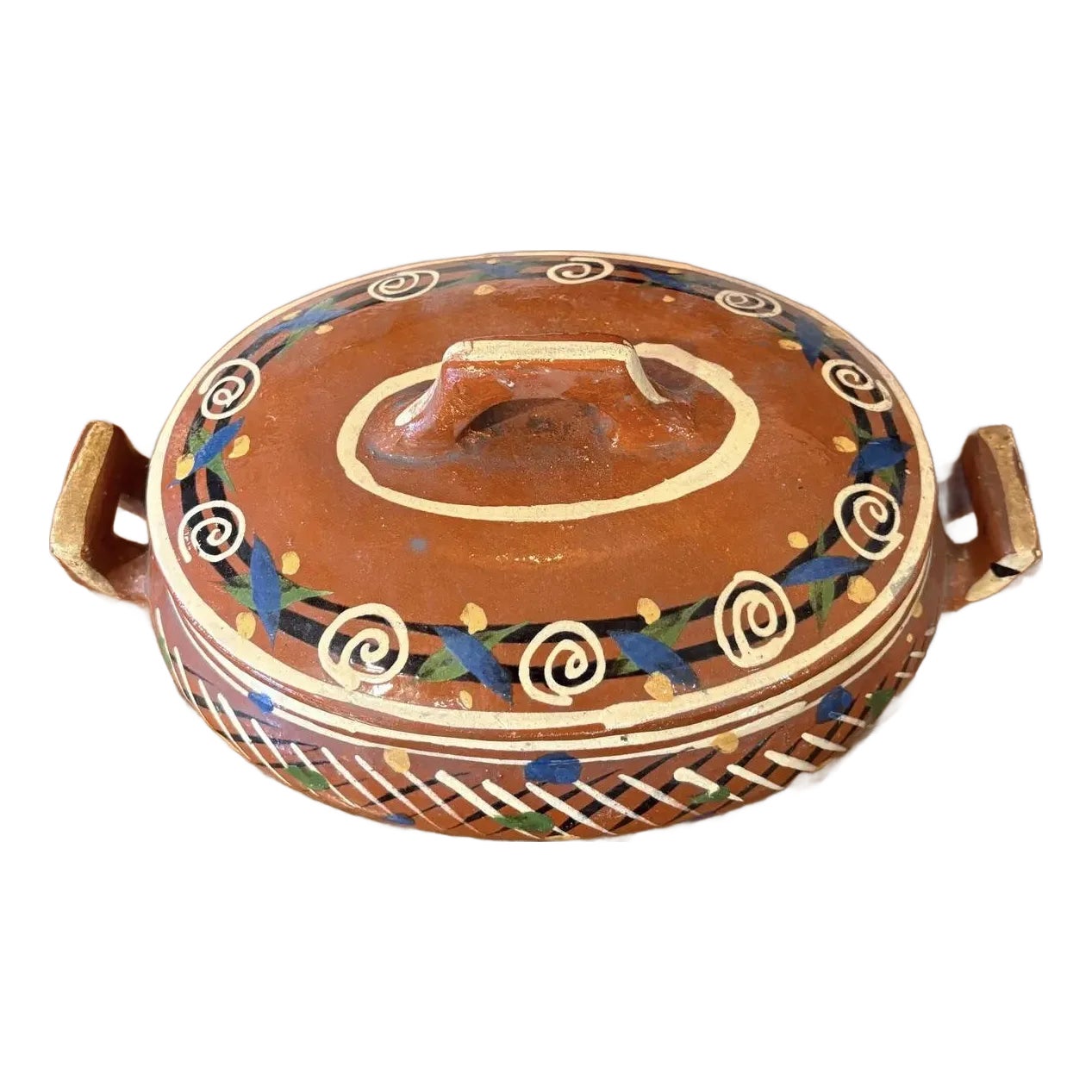 Vintage Tlaquepaque Glazed Dish with Deer
