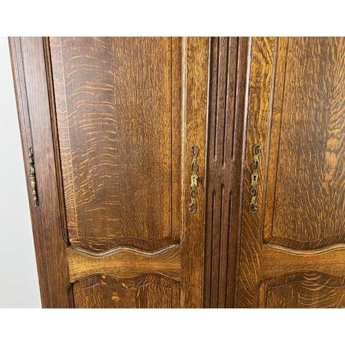 Vintage French Louis XVI Style Wardrobe in Oak For Sale - Image 6 of 13