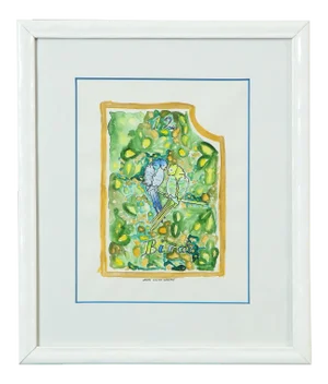 "The Lenormand Birds" Original Tarot Card Watercolor by Janie Kruse Garnett 2020
