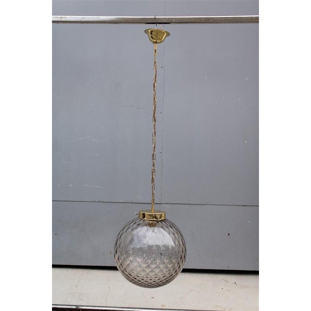 Big Grey Ball Murano Chandelier from Venini, 1960s For Sale - Image 14 of 14