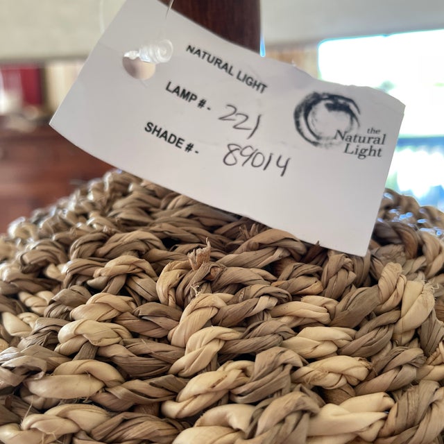 Coastal Seagrass Table Lamp by the Natural Light For Sale - Image 3 of 3