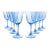 1990s Vintage Set of 8 Blue Glass Wine, Water or All Purpose Glasses For Sale