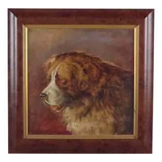 Portrait of a Saint Bernard, England Circa 1880 For Sale