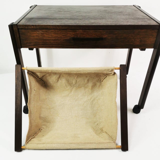 Modernist Mobile Side Table, Denmark, 1960s For Sale - Image 14 of 16