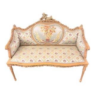Vintage decorative Cherub Loveseat For Sale