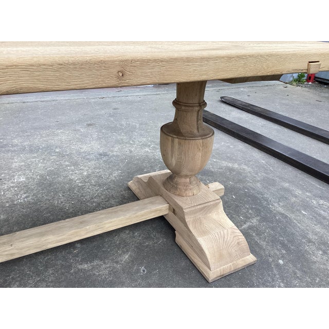 Antique French Oak Weathered Farmhouse/Monastery Table For Sale - Image 10 of 11