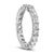 14K White Gold 2 1/3 Cttw Asscher Cut Lab Grown Diamond Eternity Band Ring (E-F Color, VS1-VS2 Clarity) - Ring Size 5.5, Size 5.5 For Sale - Image 4 of 8