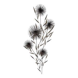 1960’s Curtis Jere Pom Pom Floral / Sea Urchin Elongated Wall Sculpture