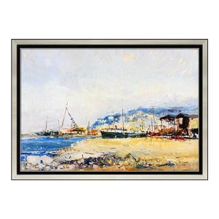 Late 20th Century At the Docks, Massimo Agostinelli For Sale
