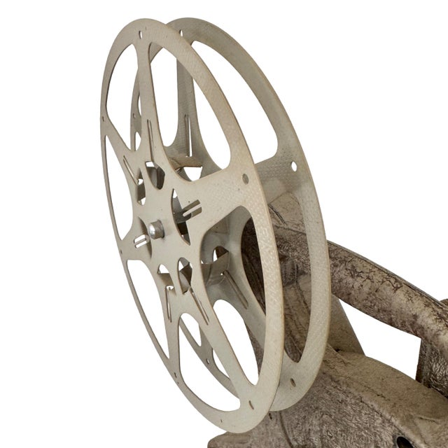 Silver 1930s Art Deco Keystone Model a-82 Cast Iron 16mm Movie Projector For Sale - Image 8 of 18