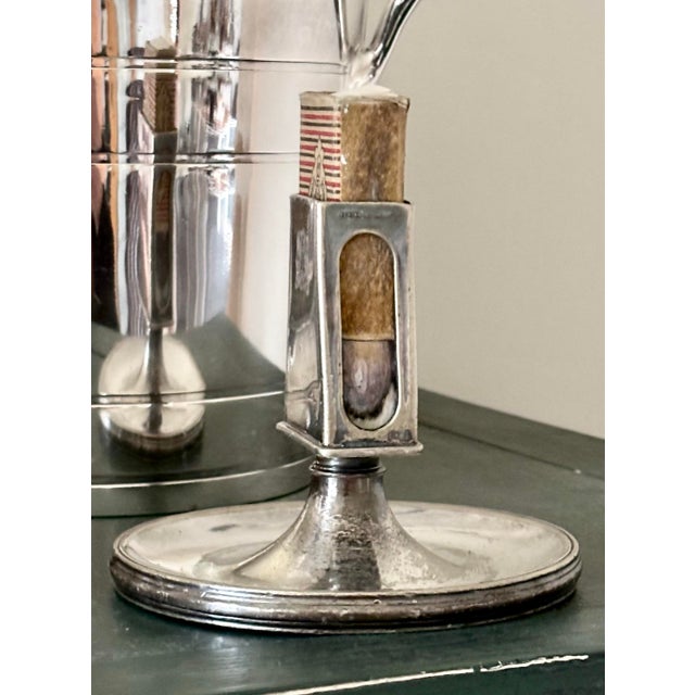 Silver Antique Hotel Silver Astray Matchbox Holder Crested For Sale - Image 8 of 8