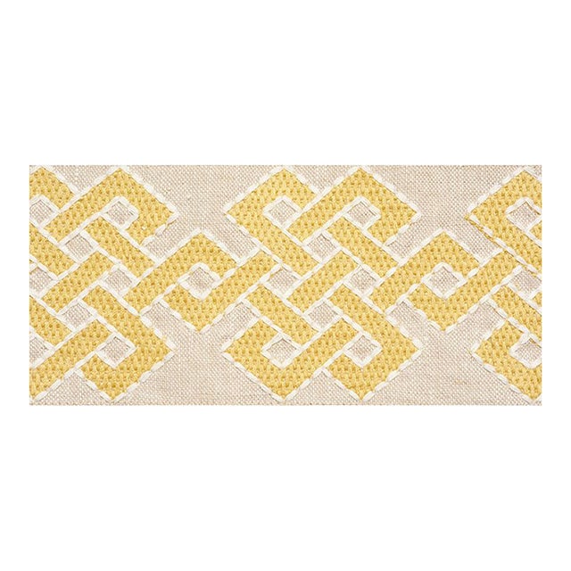 Sample - Schumacher Chesterton Tape in Yellow For Sale