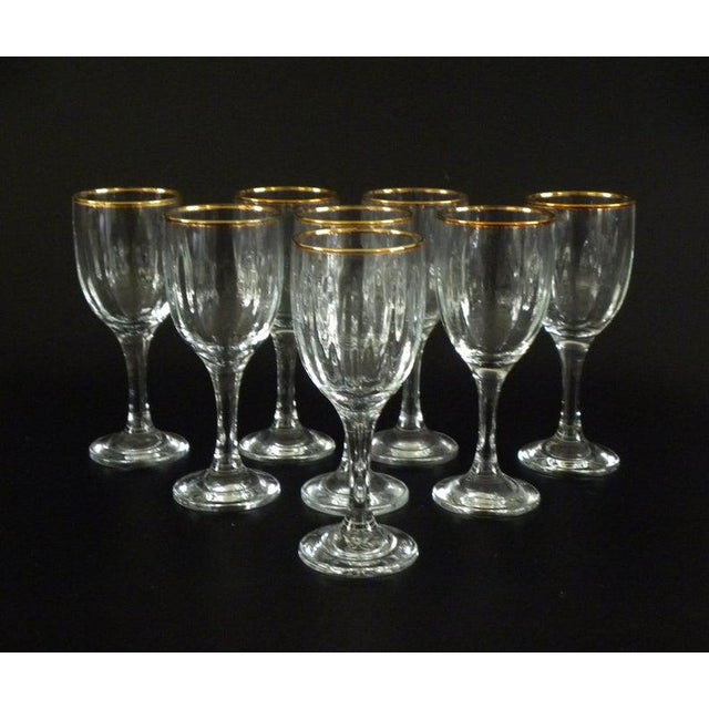 Vintage Gold Rimmed Wine Glasses 10 Glasses Chairish