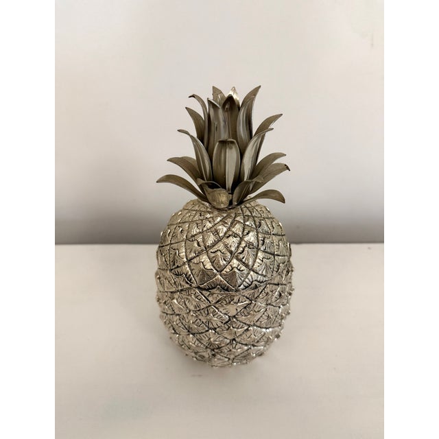 Metal Mid-Century Silver-Plated Pineapple Ice Bucket by Mauro Manetti, Italy, 1960s For Sale - Image 7 of 16