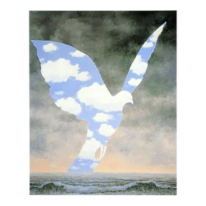 Rene Magritte 'La Grande Famille' Surrealism Blue,Gray Belgium Offset Lithograph