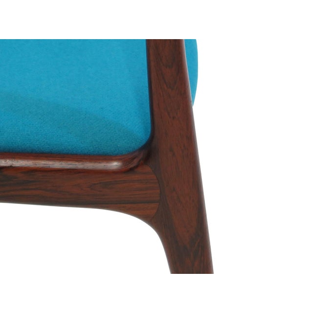 Aqua Mid 20th Century Attributed to Johannes Andersen for Uldum Moblefabrik Rosewood Dining Chairs - Set of 4 For Sale - Image 8 of 12