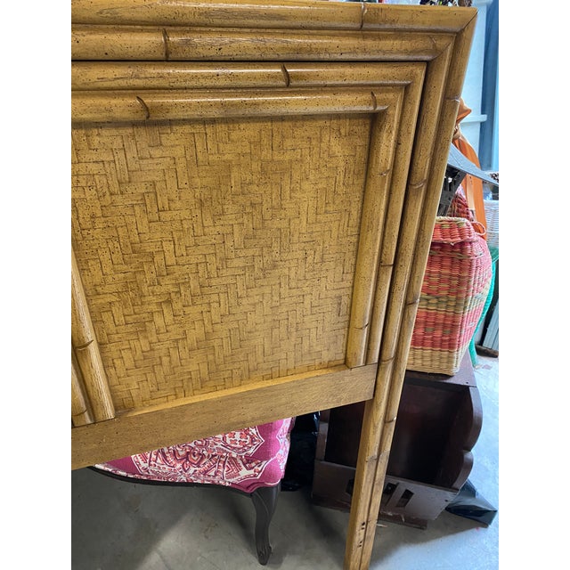 1970s Boho Chic Bamboo Twin Headboards a Pair Chairish