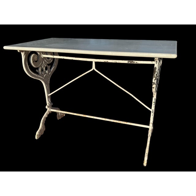 Antique French Cast Iron and Marble Bistro Table, 1900s For Sale - Image 9 of 18