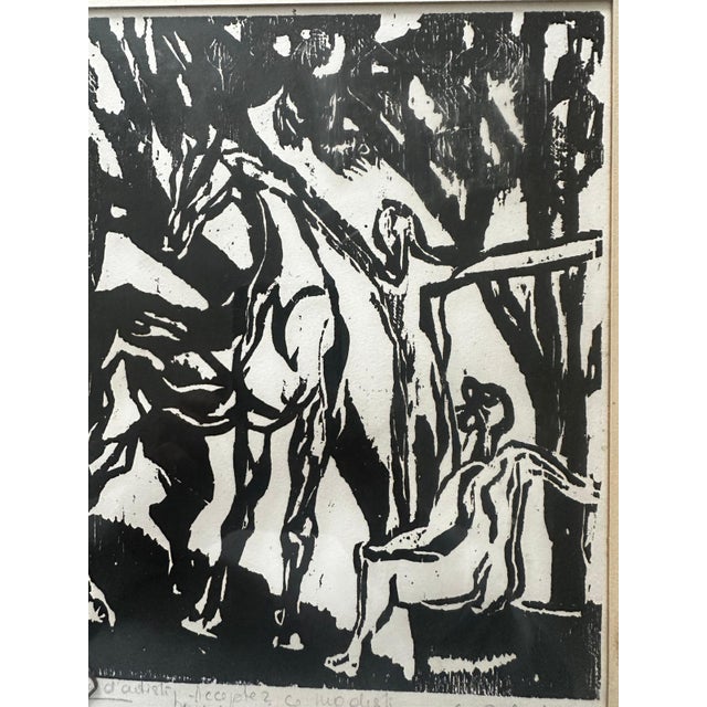 Black Susan Rothenberg, Artist's Proof, Original Wood Engraving, 1970s For Sale - Image 8 of 14