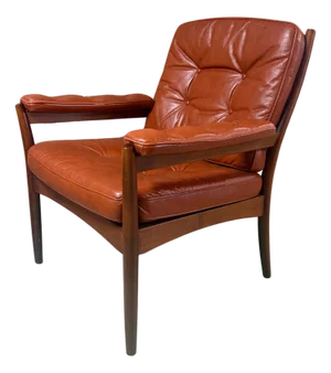 Gunnar Kentemo, Göte Möbler, Lounge Chair, Leather, Beech, Sweden, 1960s