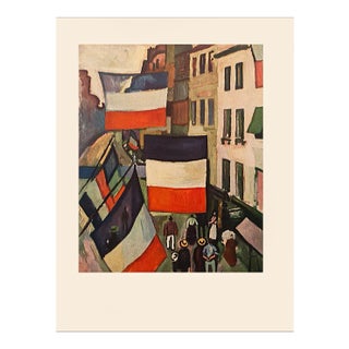 1954 After Raoul Dufy, "Street Decked With Flags" First Edition Offset Lithograph For Sale