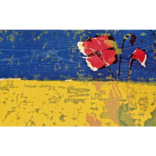 Contemporary Bernd Zimmer, Poppy, 1990s, Woodcut Print For Sale - Image 3 of 5