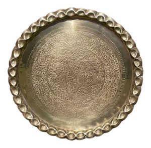 Large Hanging Moroccan Brass Tray Platter