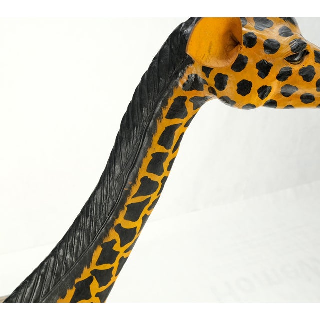 Large Tooled Leather Sculpture of a Giraffe For Sale - Image 12 of 16