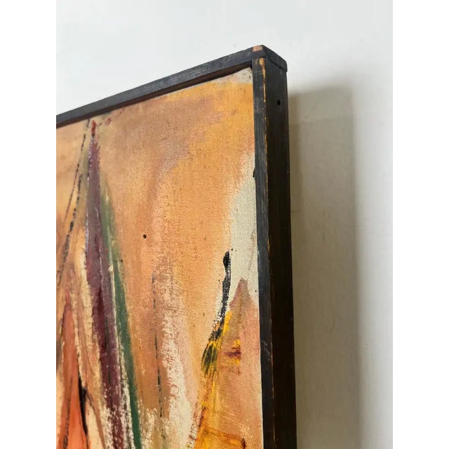 Textile Alice Marcus " Seascape With Sailboats" Oil on Canvas Painting, Framed 1950's For Sale - Image 7 of 14