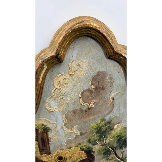 Vintage Fratelli Paoletti Firenze Hand-Painted Florentine Wall Plaque For Sale In Chicago - Image 6 of 7