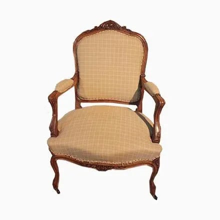 Set of 19th Century Louis XV Walnut Armchairs For Sale - Image 11 of 11