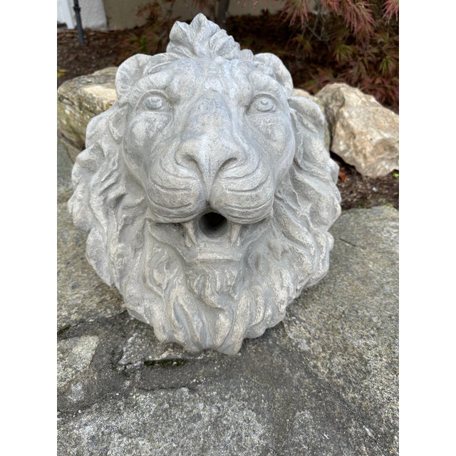 1980s Vintage 1980’s Lion Head Garden or Fountain Sculpture - Made in Italy For Sale - Image 5 of 18