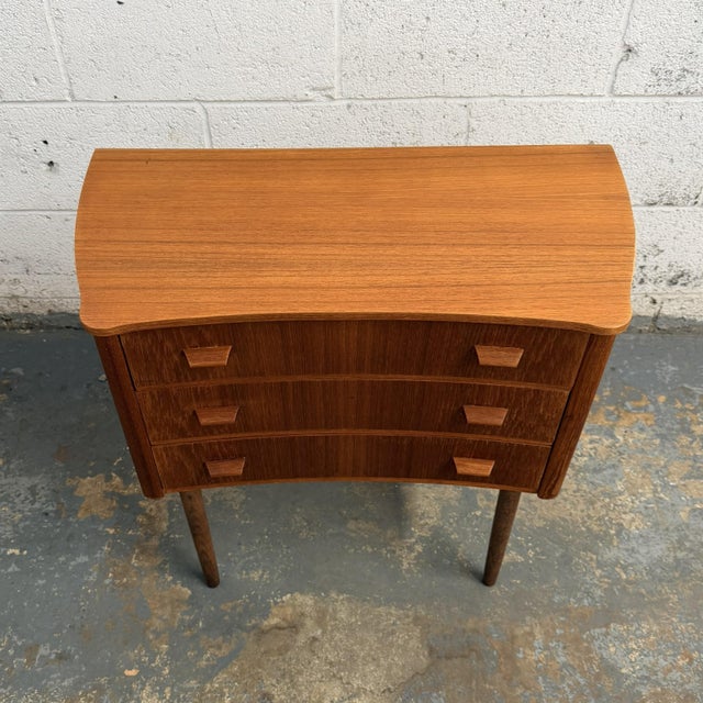 Mid-Century Modern Danish Modern Teak 3 Drawer Commode, 1960's For Sale - Image 3 of 9