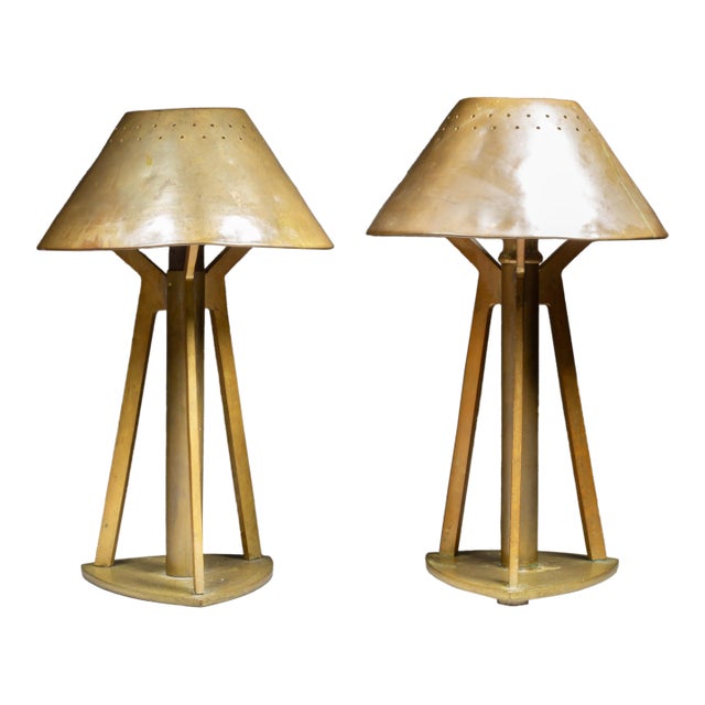 Mid-Century Modern Brutalist Tripod Candle Holders c.1950-1960 For Sale