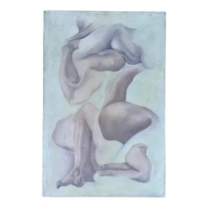 Oil on Canvas Nude Painting by Monica Schroeder 1976