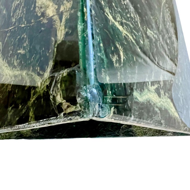 Modernist Green Faux Marble Fiberglass Coffee Table, 1980s For Sale - Image 12 of 12