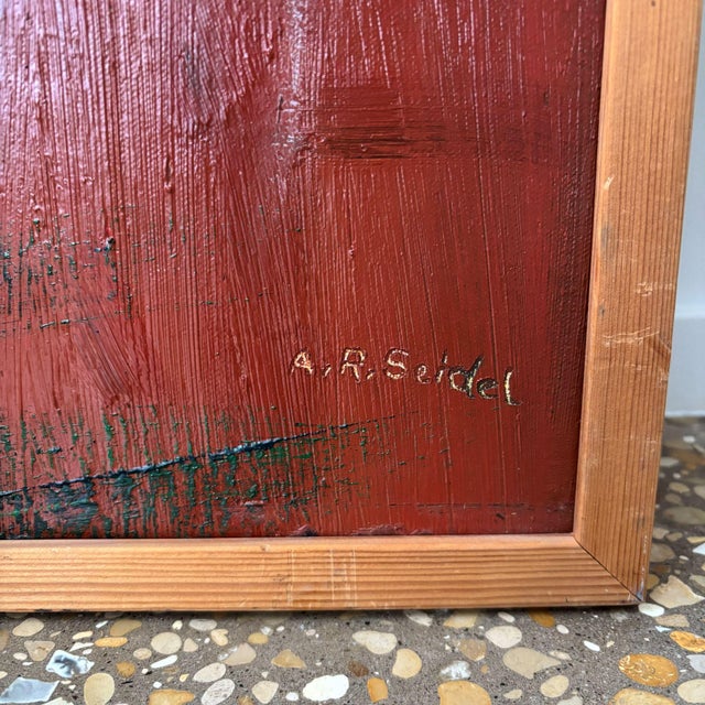 A.R. Seidel, Jannie, Oil on Linen, 1960s-1970s For Sale - Image 8 of 12