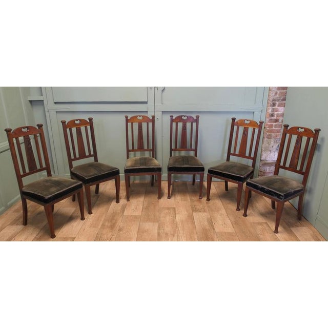 Set of 6 Arts and Crafts Golden Oak Dining Chairs This set is being offered from a dispersal sale of Arts and Crafts...