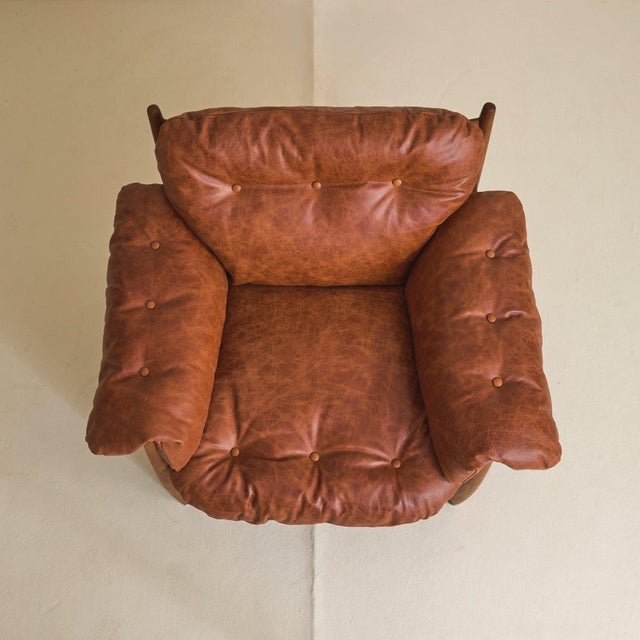 Jacaranda + Leather ‘Sheriff’ Lounge Chair by Sergio Rodrigues, 1957 - 2 Avail For Sale - Image 10 of 10