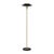 Black Torchiere Floor Lamp - Rancho Mirage, Matte Black & Gold-Leaf Shade, Weathered Brass, Black Marble Base, Dimmer For Sale - Image 8 of 12