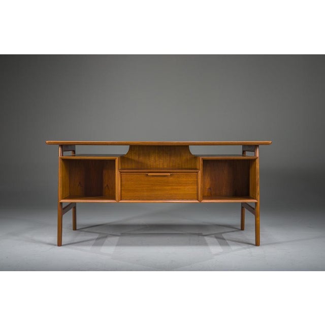 Teak Model 75 Desk from Omann Jun Møbelfabrik, 1960s For Sale - Image 6 of 18