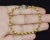 Gold Vintage Italian Solid 18k Gold Rolo Link Stacking Chain Bracelet For Sale - Image 8 of 14