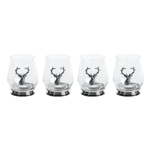 Alberg Pewter and Glass Tumblers, Set of 4