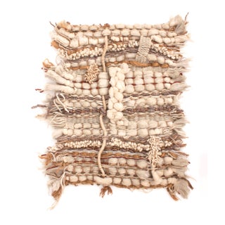 Vintage Wool Fiber Art Wall Hanging For Sale