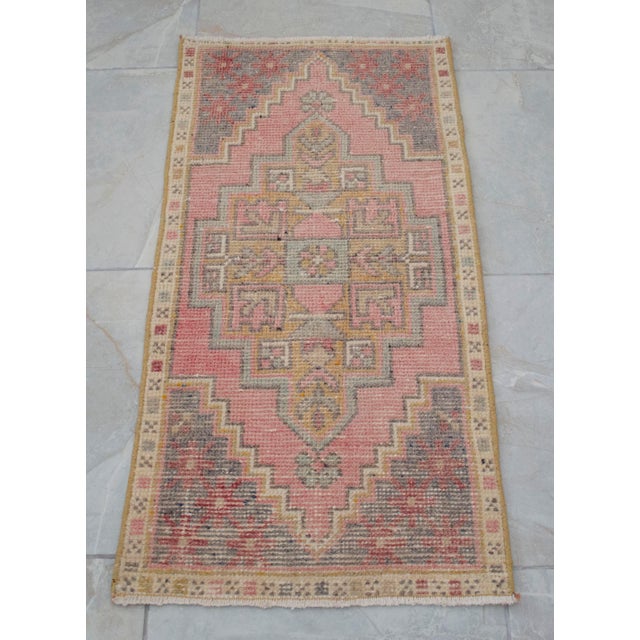 Hand Knotted Door Mat, Entryway Rug, Bath Mat, Kitchen Decor, Small Rug, Turkish Rug - 1′6″ × 2′11″ For Sale - Image 4 of 10