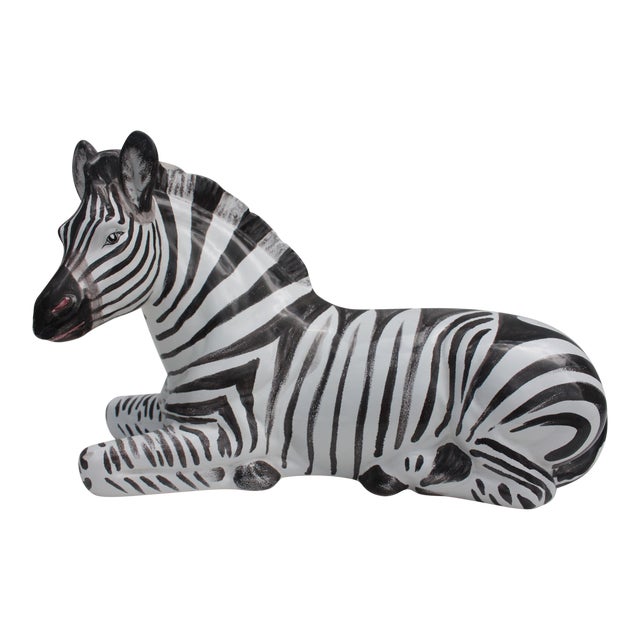 1960s Vintage Italian Ceramic Zebra Sculpture Chairish